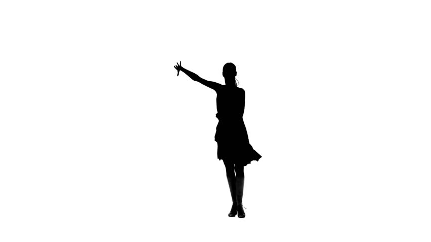Video Stock A Tema Silhouette Of Girl Performing Ballroom 100 Royalty Free 26701903 Shutterstock