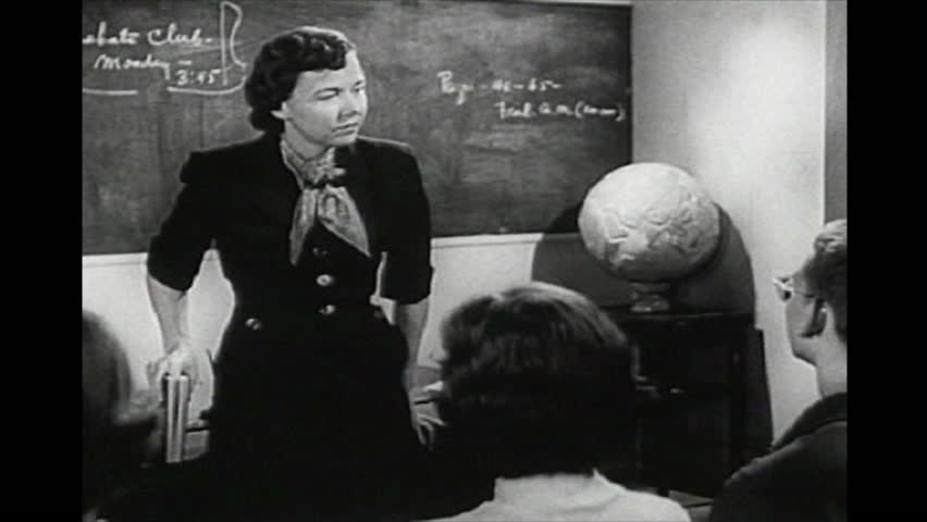 Stock video of 1950s: a teacher teaches her class | 26840863 | Shutterstock