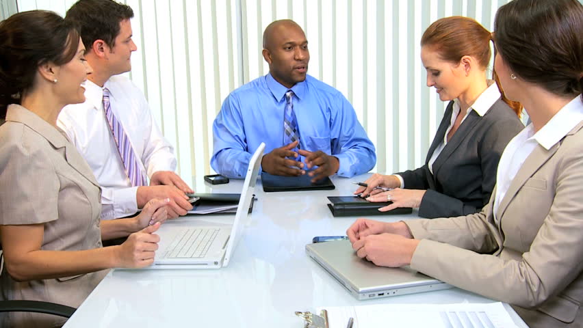 African American Financial Advisor Meeting Medical Team Executives In ...