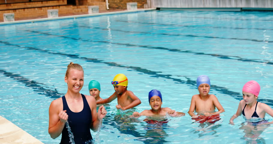 swimming in trainers