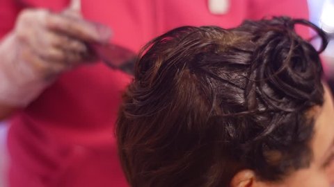 Hair Dyeing At Home Amateur Stock Footage Video 100 Royalty