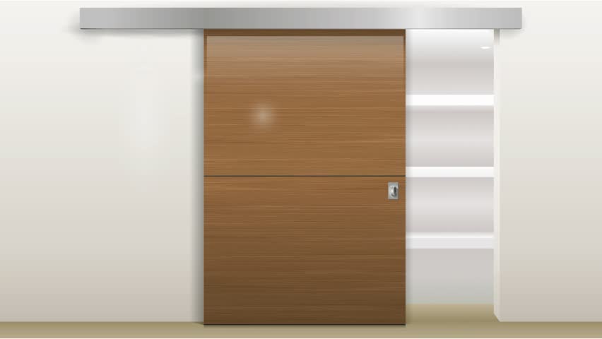 Sliding Door Wardrobe Or Dressing Stock Footage Video 100