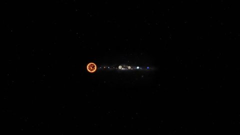 Earth Planet Zoom In On Solar System With Stars An Fiery Sun 4k Some Elements Furnished By Nasa Images