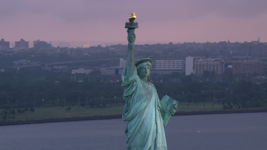 Aerial View Statue Of Liberty 4K Stock Footage Video 21750733 ...