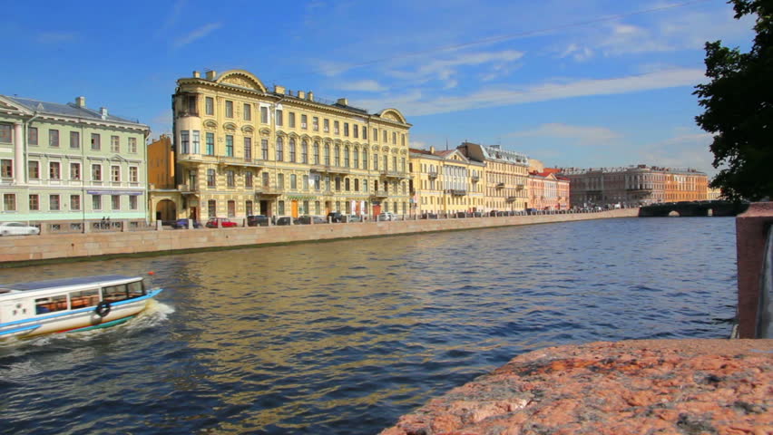 Fontanka River in St. Petersburg Stock Footage Video (100% Royalty-free ...