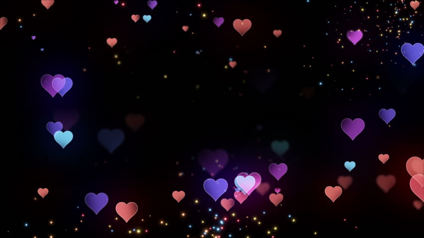 Colorful Heart Particles and Floating Stock Footage Video (100% Royalty ...