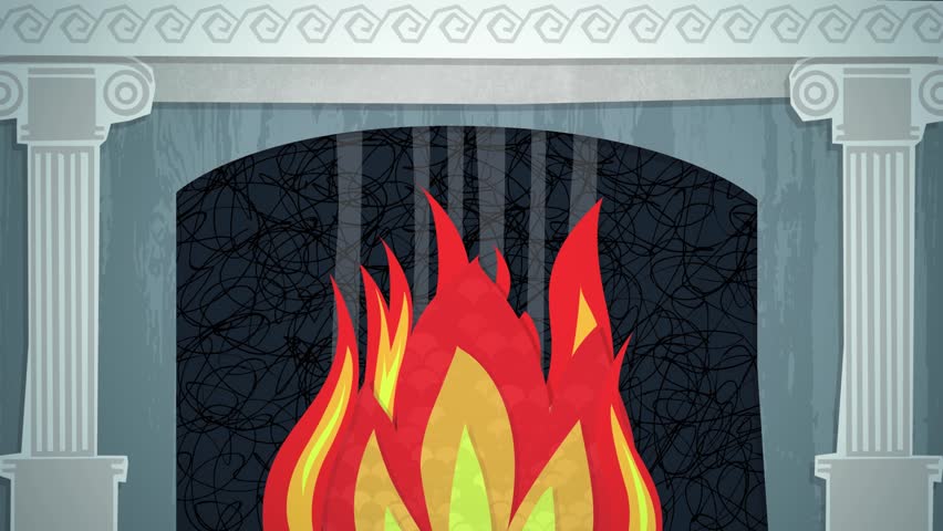 Stock video of winter fireplace loop hd an animated background ...
