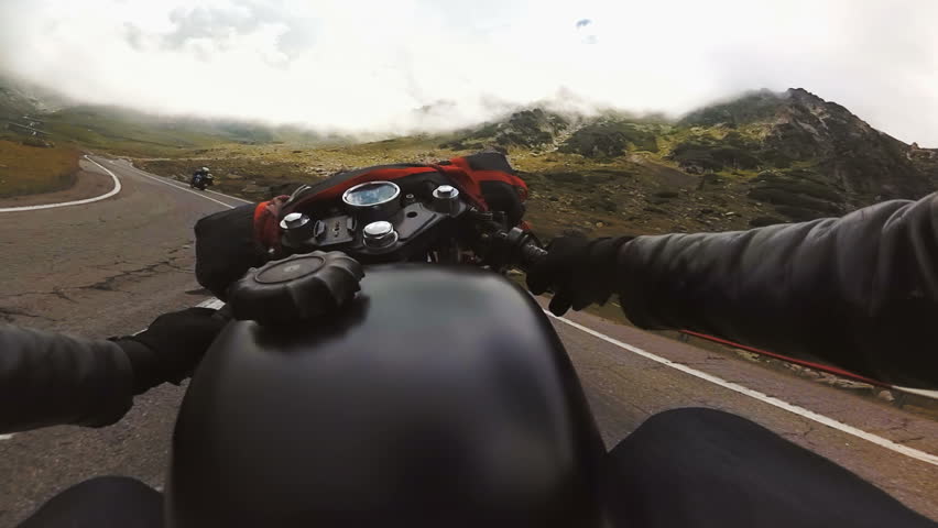 Motorcycle Ride Pov Road Adventure Mountain Road Slow Motion 120 Fps