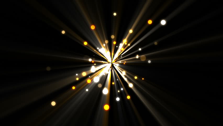 Gold dots moving and coming from a shining star… - Royalty Free Video