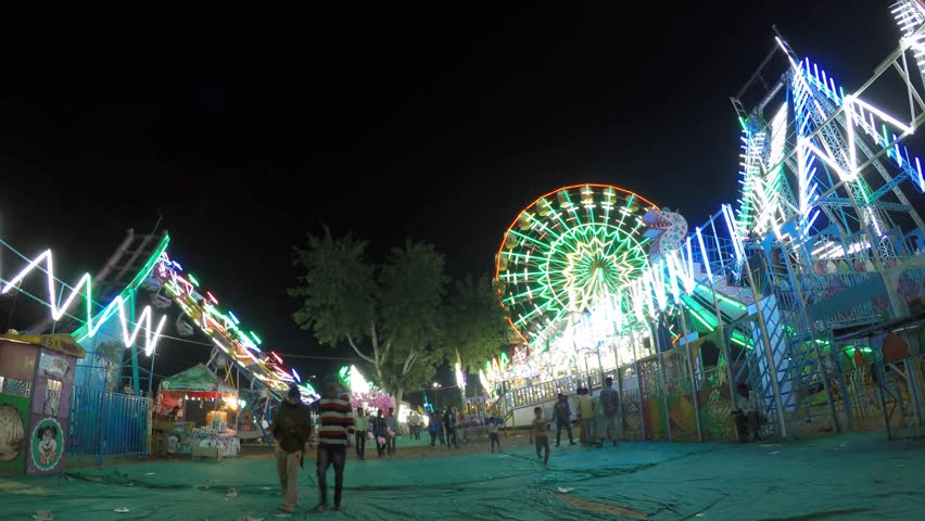 Carnival Rides And Games At Night Stock Footage Video 1762730 ...