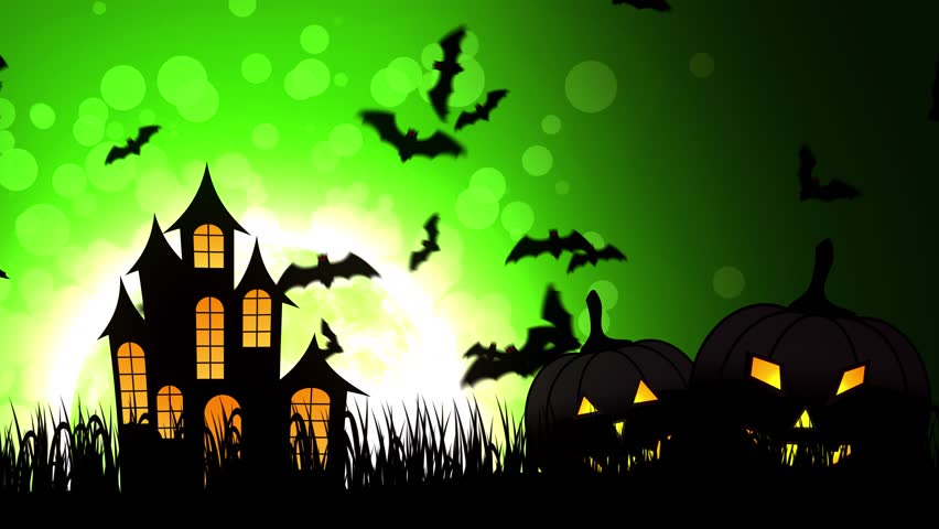 Stock video of halloween background animation with the concept