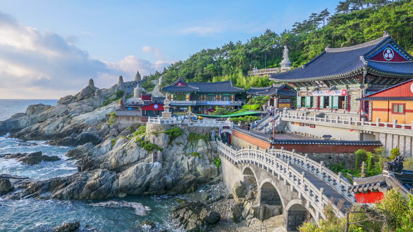 Timelapse of Haedong Yonggungsa Temple Stock Footage Video (100% ...