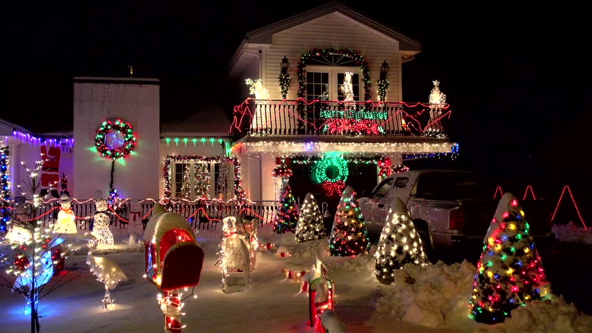 Santa Claus Climbs Up Snowy Chimney Front Yard Christmas Santa Claus Climbs Up Snowy Chimney Front Yard Christmas