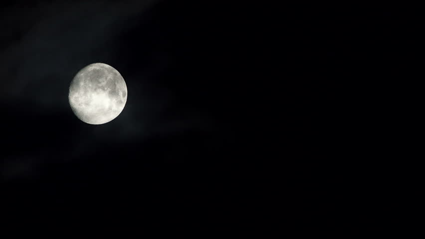 Time Lapse Of Moon. Full Moon Night. Mystical Horror Nightmare. Spooky ...