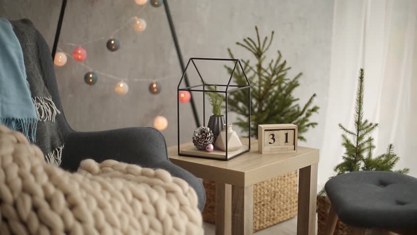 Stylish Christmas Scandinavian Interior With Stockvideos Filmmaterial 100 Lizenzfrei 31977373 Shutterstock