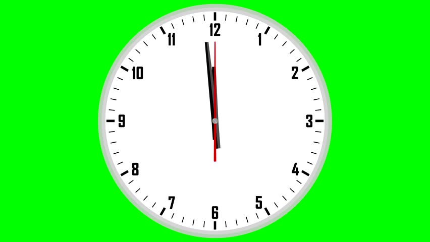 Analog Clock On A White Background.on The Clock At One ...