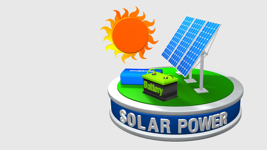 Animation 3D Shows How A Solar Panel Is Divided Into Its Parts While ...