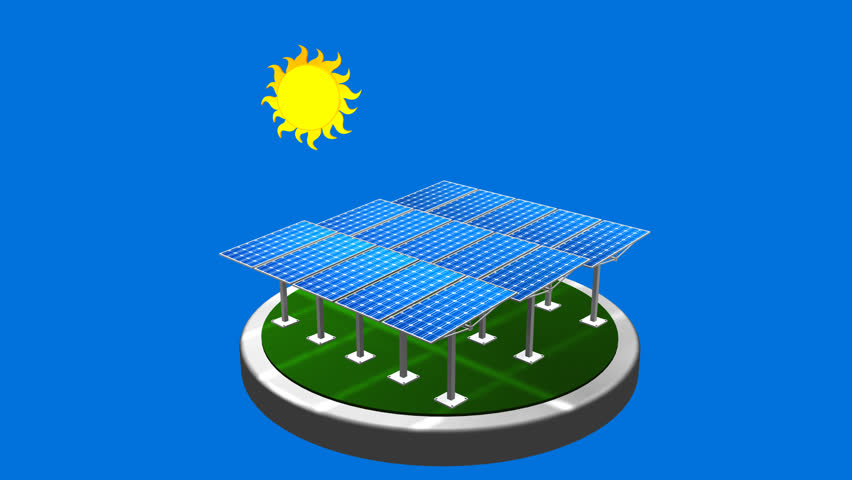 Animation 3D Shows How A Solar Panel Is Divided Into Its Parts While ...