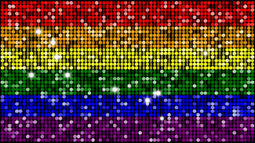 glitched gay pride flag