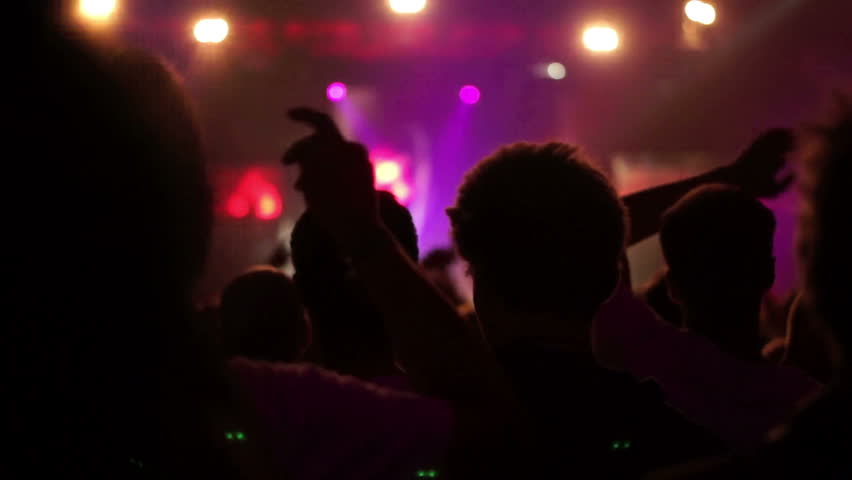 Concert Crowd, slow motion, also normal speed version of this video available in my portfolio