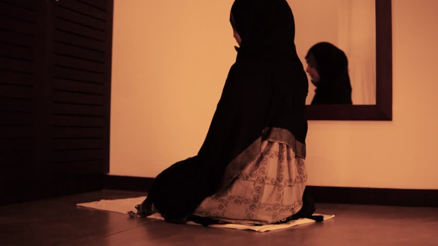 Muslim Women Performing Islamic Prayer Stock Footage Video 100