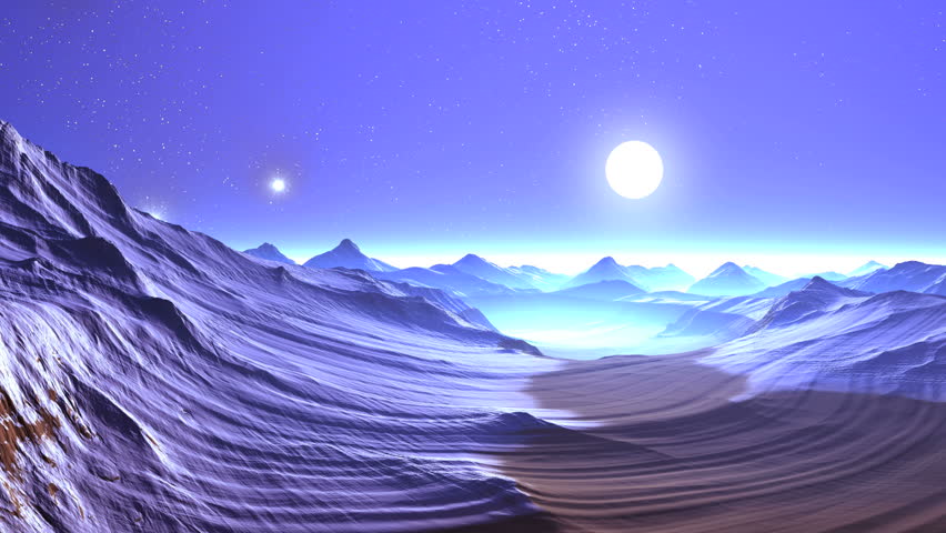 3D Mountain Digital Space Landscape In Wireframe Polygon Style. This ...