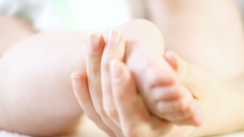 Baby Feet On The Light Background Stock Footage Video 2802811