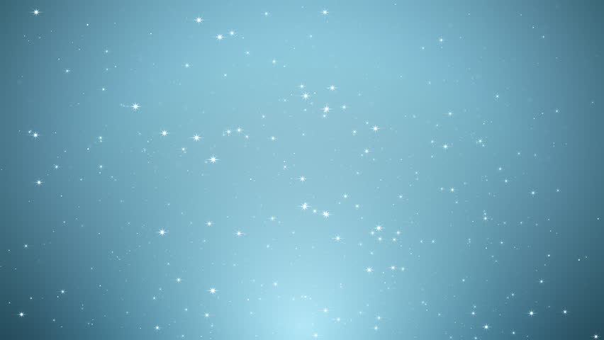 Starry Night Sky Animation With Light Particles Flickering On Teal Blue ...