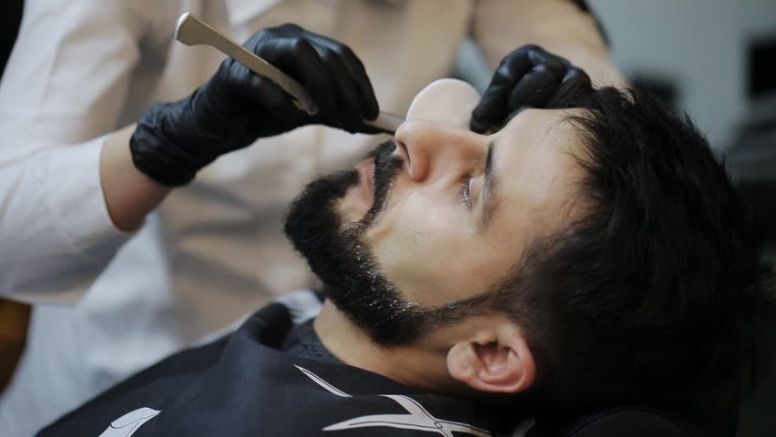 Shaving Process Of Beards In Stock Footage Video 100 Royalty Free 33559483 Shutterstock