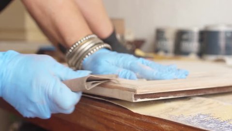 Using Sandpaper To Restore Old Stock Footage Video 100 Royalty