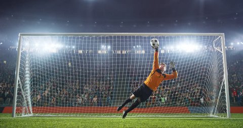 Soccer Goalkeeper Jumps and Saves Stock Footage Video (100% Royalty-free)  34953853 | Shutterstock