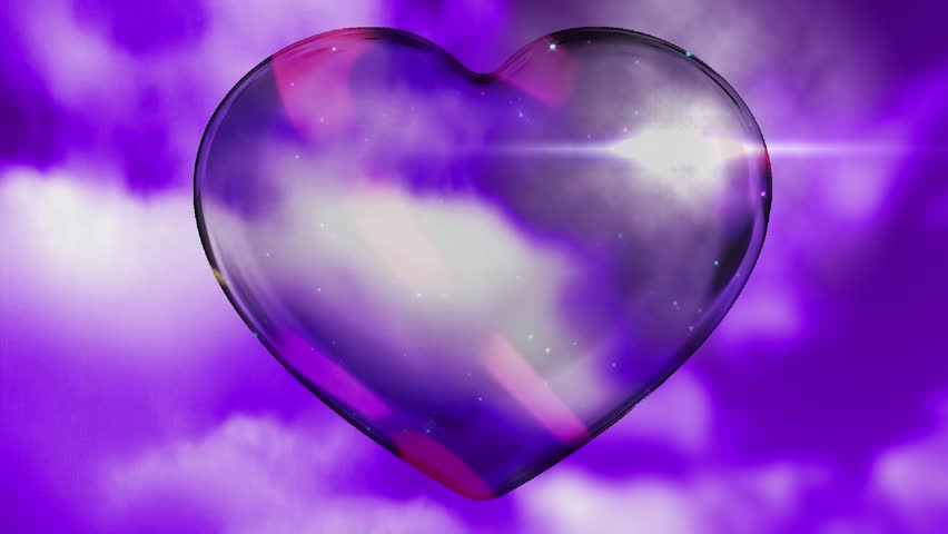  Purple Love  Heart Stock Footage Video 100 Royalty free 