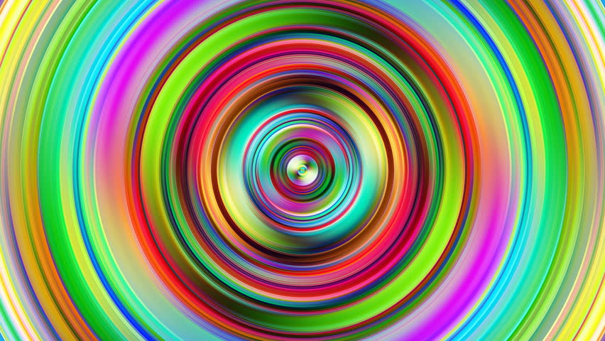 Neon Rainbow Hypnotic Circles Loop - 1080p Neon Rainbow Circles Loop ...