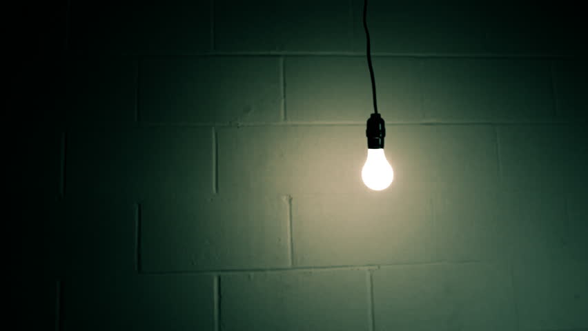 Illustration Light Bulb Dark Room Illustration Light Bulb Dark Room