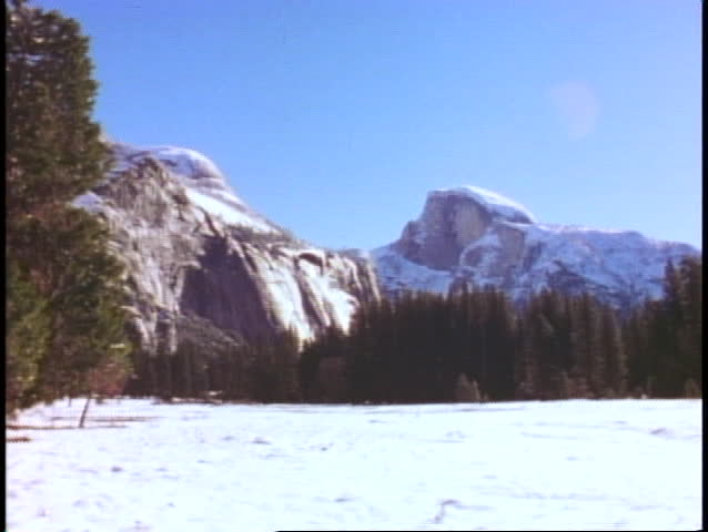 Yosemite National Park California River Mountains Snow Winter