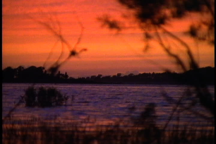 Orange sunset over the water image - Free stock photo - Public Domain ...