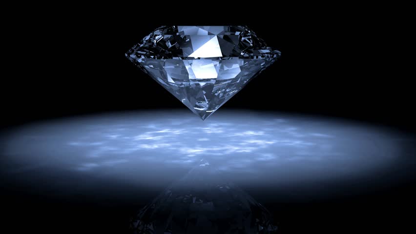 Diamond Rotating Against Abstract Background,seamless Loop Stock ...