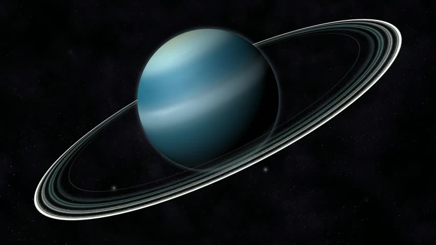 Planet Uranus Beautiful 3d Animation Of The Planet Uranus Rotates With ...