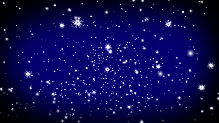 Stars In The Sky. Looped Animation. Beautiful Night With Twinkling ...