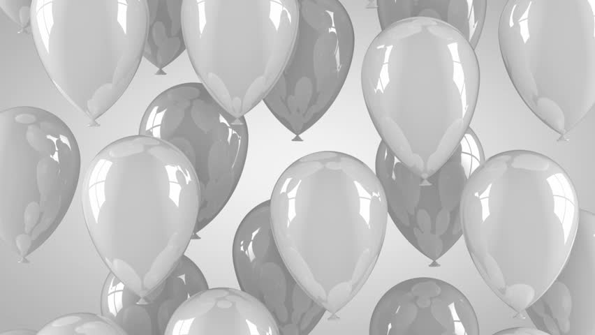 Gray Balloons. Gray Background วิดีโอสต็อก (ปลอดค่าลิขสิทธิ์ 100%