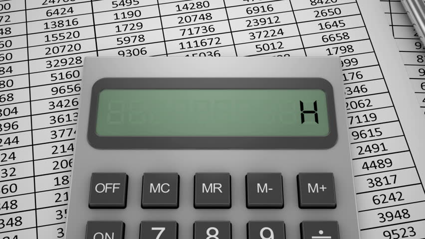 Calculator. the Calculator Displays the Stock Footage