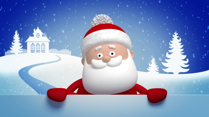 Christmas Santa Claus Animated Greeting Stock Footage Video (100% Royalty-free) 5255183 ...