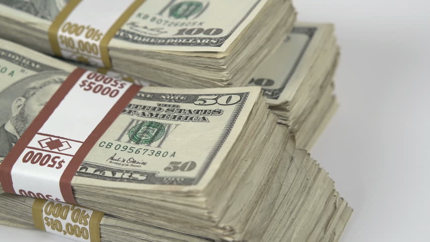 Stacks Of Cash On Rotating Stock Footage Video (100% Royalty-free ...