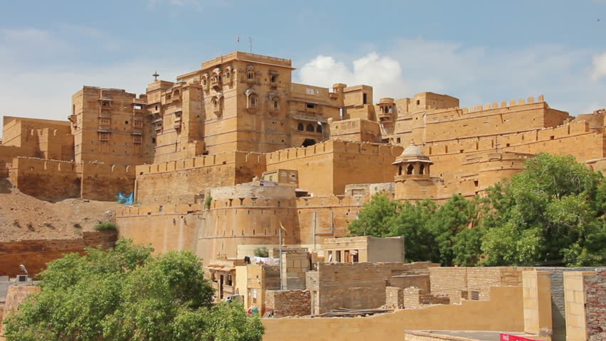 Stock video of jaisalmer fort in india. panning shot | 5322713 ...