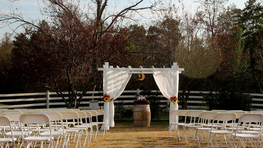 An Outdoor Wedding Venue Set Stock Footage Video (100