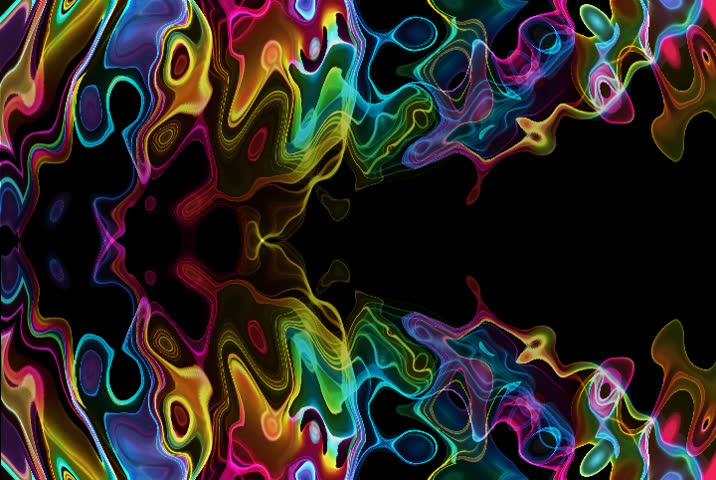 Rainbow Curly Line Loop Animation Dark Background - 4K Resolution Ultra