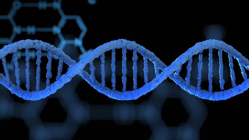 Green Looped Rotating DNA Strand, With Formula Background, Seamless ...