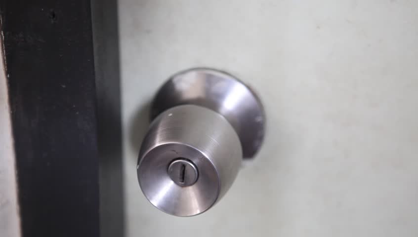 Man Hand Open Door Knob Stock Footage Video 100 Royalty