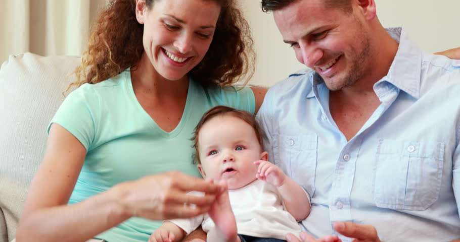 Portrait Of Mother, Father And Baby Stock Footage Video 824296 ...