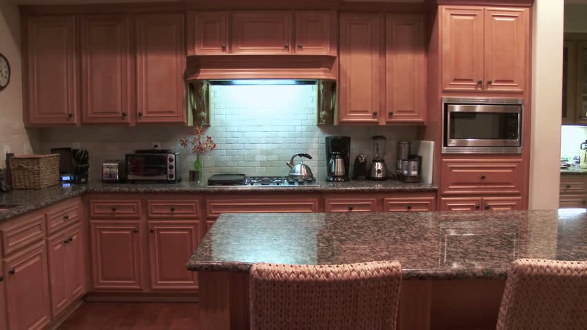 Modern Furniture Video kitchen with built-in wooden modern furniture in cozy apartment Modern Furniture Video kitchen with built-in wooden modern furniture in cozy apartment